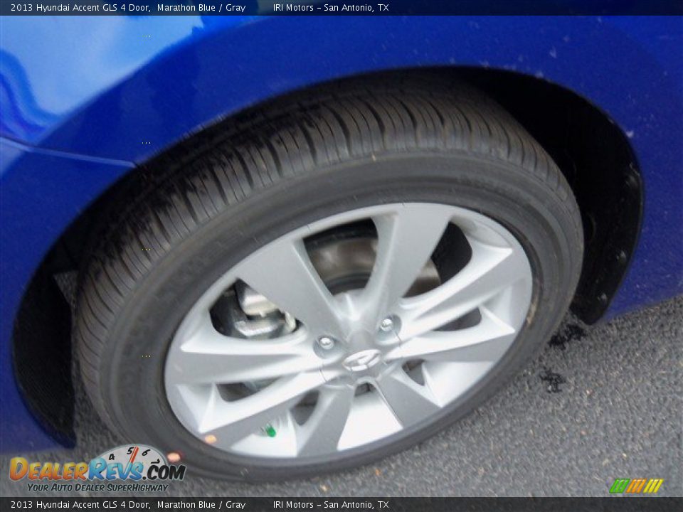 2013 Hyundai Accent GLS 4 Door Marathon Blue / Gray Photo #3