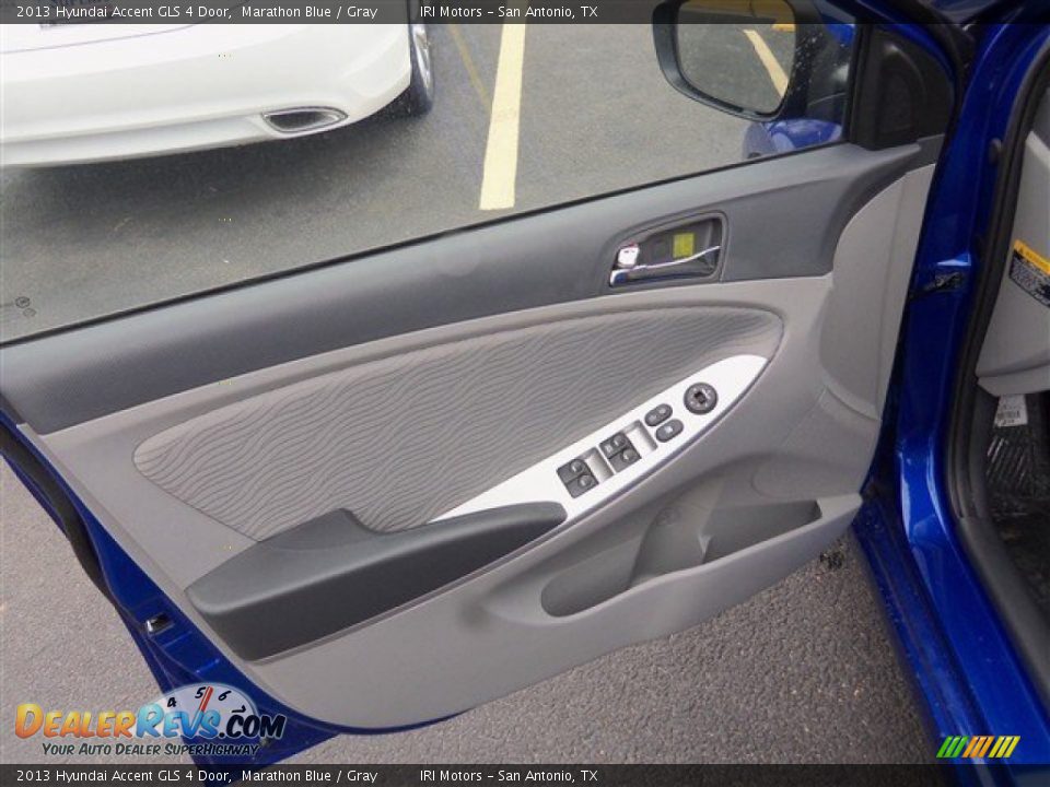 2013 Hyundai Accent GLS 4 Door Marathon Blue / Gray Photo #7