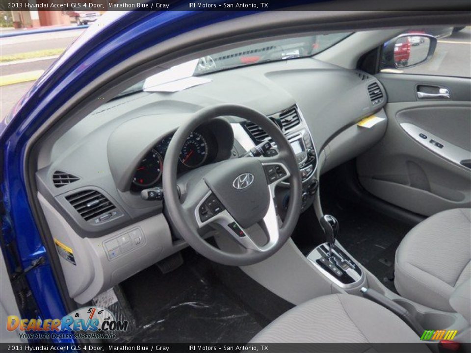 2013 Hyundai Accent GLS 4 Door Marathon Blue / Gray Photo #8