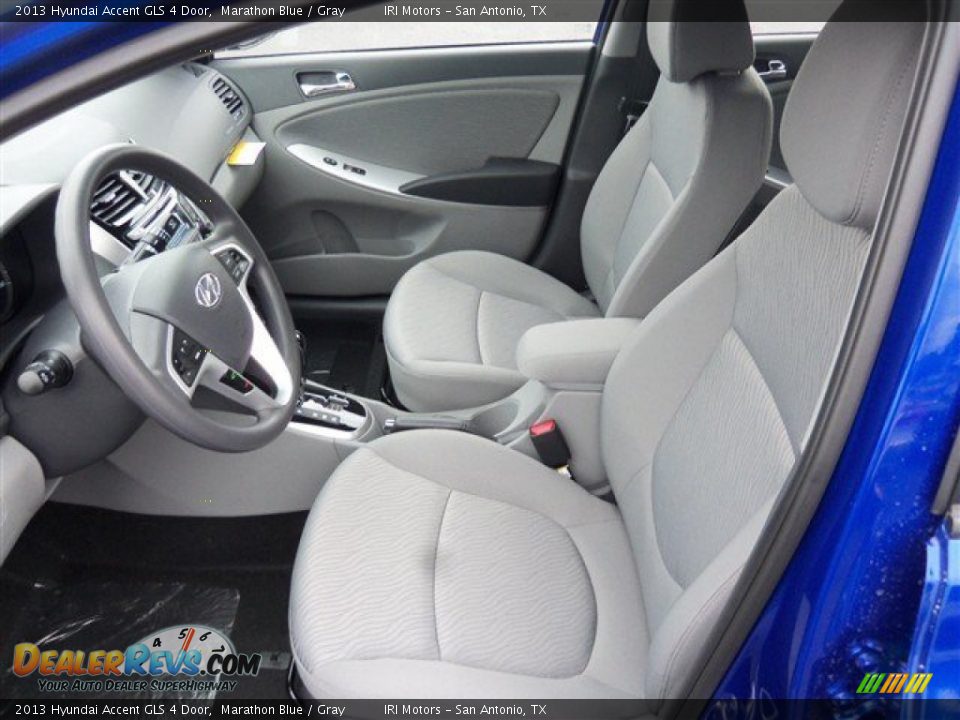 2013 Hyundai Accent GLS 4 Door Marathon Blue / Gray Photo #9