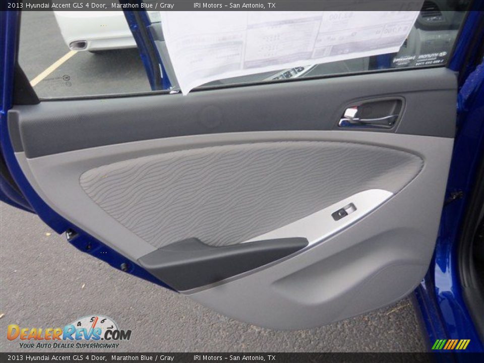 2013 Hyundai Accent GLS 4 Door Marathon Blue / Gray Photo #10