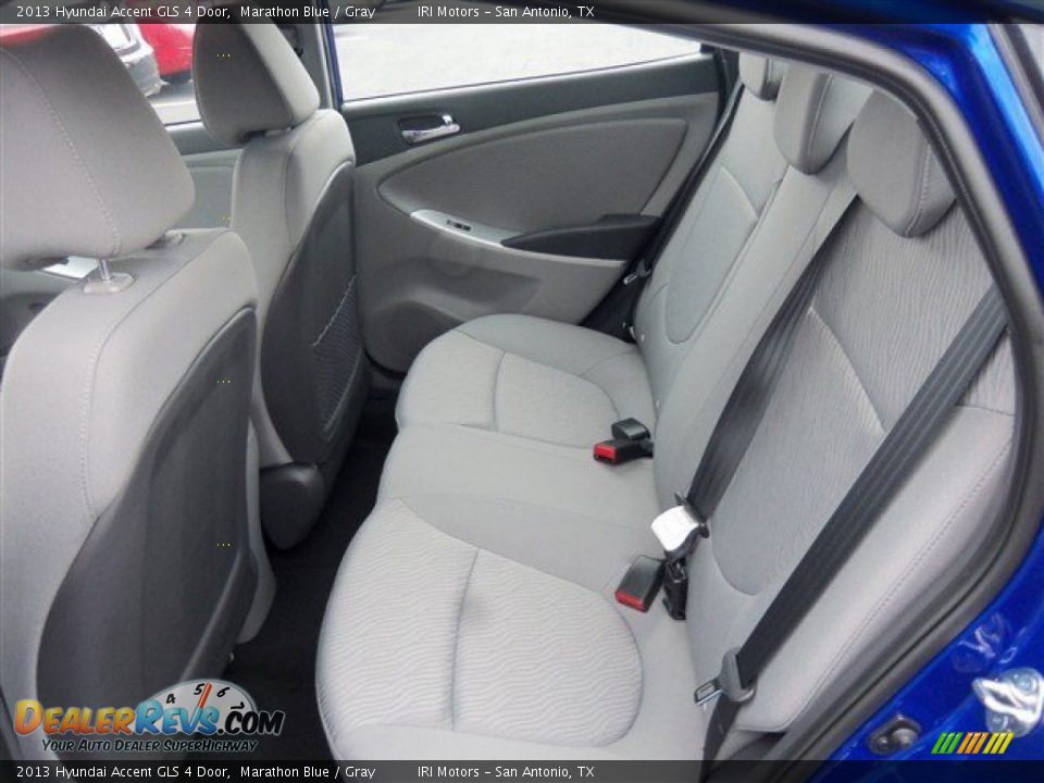 2013 Hyundai Accent GLS 4 Door Marathon Blue / Gray Photo #11