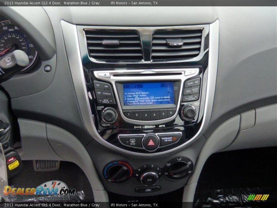 2013 Hyundai Accent GLS 4 Door Marathon Blue / Gray Photo #13