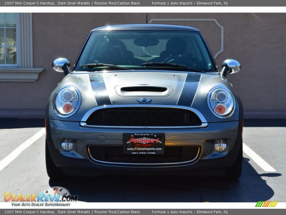 2007 Mini Cooper S Hardtop Dark Silver Metallic / Rooster Red/Carbon Black Photo #2