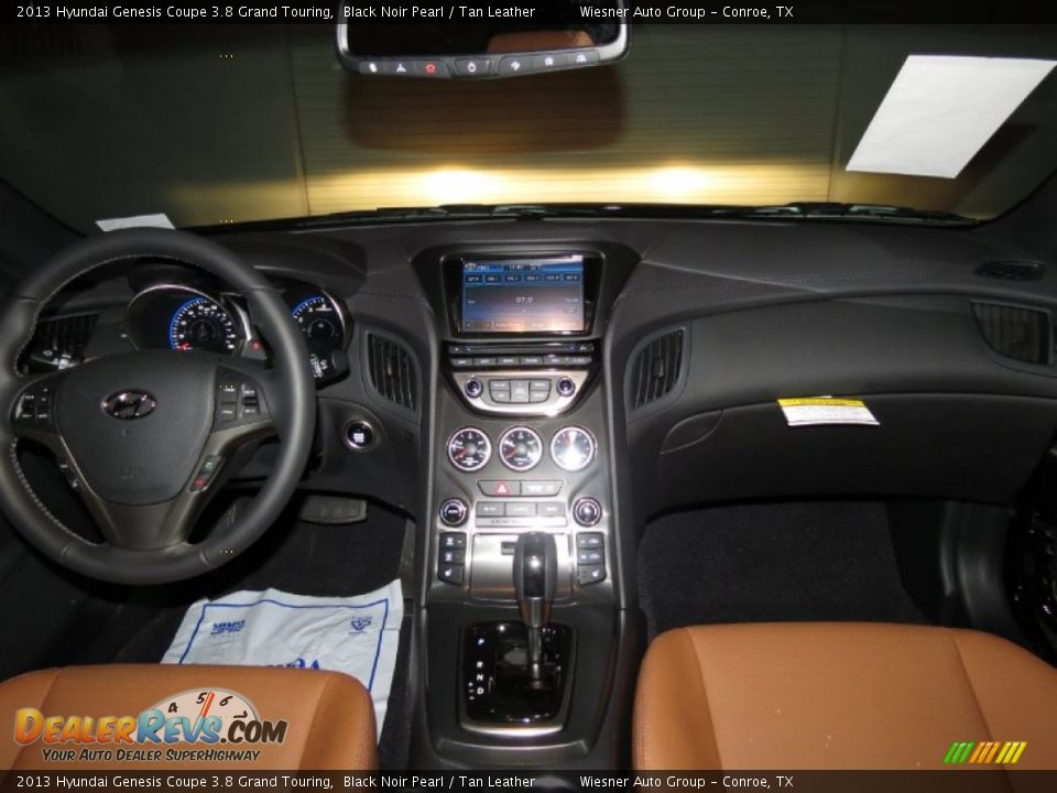 2013 Hyundai Genesis Coupe 3.8 Grand Touring Black Noir Pearl / Tan Leather Photo #3