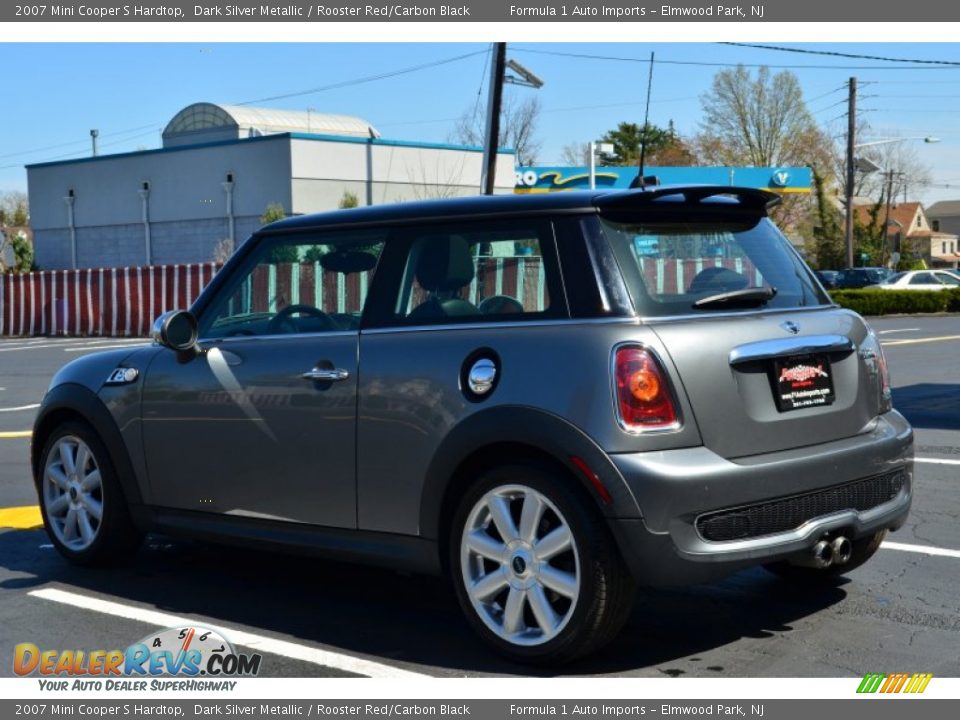 2007 Mini Cooper S Hardtop Dark Silver Metallic / Rooster Red/Carbon Black Photo #5