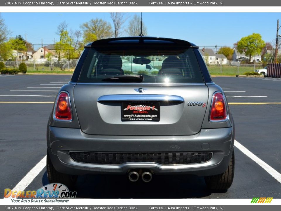2007 Mini Cooper S Hardtop Dark Silver Metallic / Rooster Red/Carbon Black Photo #6