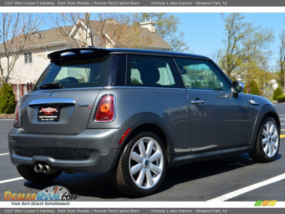 2007 Mini Cooper S Hardtop Dark Silver Metallic / Rooster Red/Carbon Black Photo #7