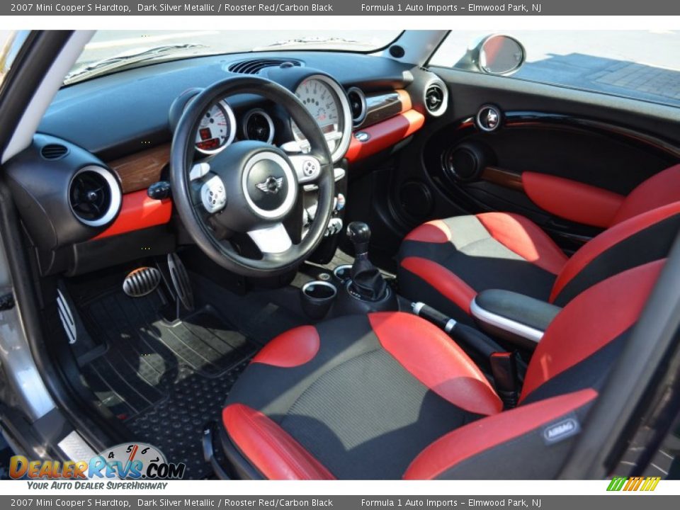 Rooster Red/Carbon Black Interior - 2007 Mini Cooper S Hardtop Photo #12