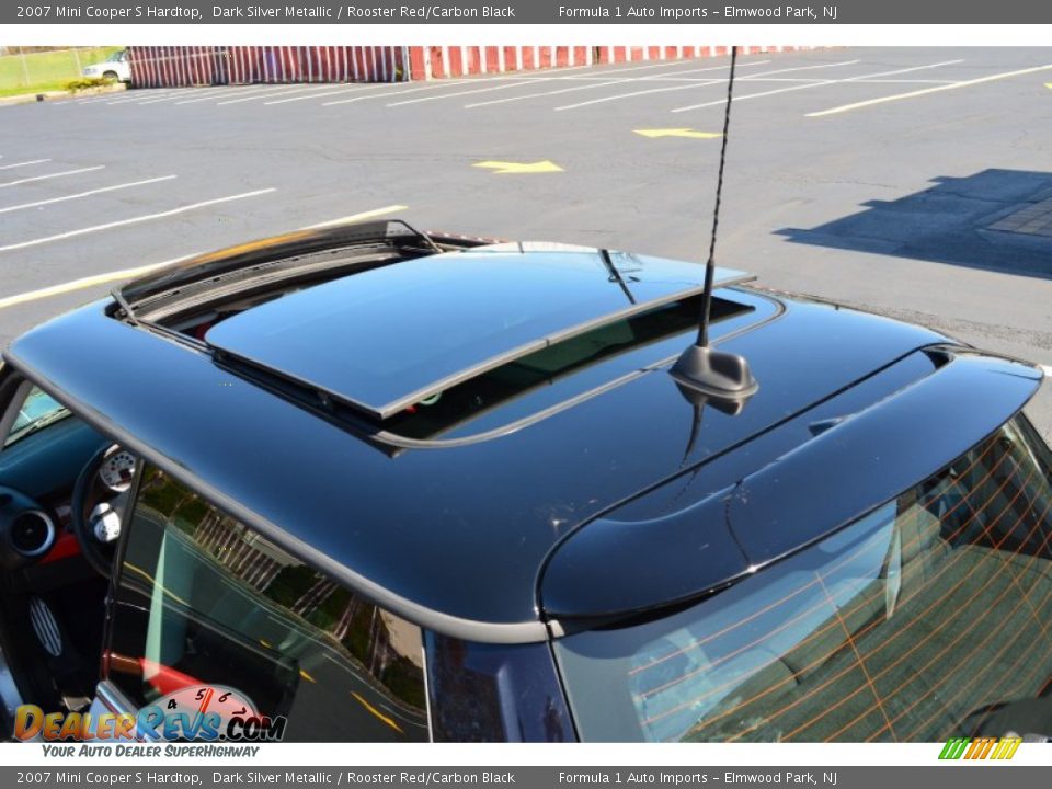 2007 Mini Cooper S Hardtop Dark Silver Metallic / Rooster Red/Carbon Black Photo #25