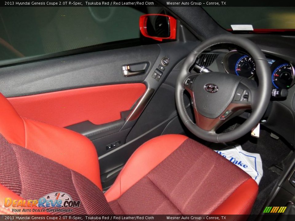 2013 Hyundai Genesis Coupe 2.0T R-Spec Tsukuba Red / Red Leather/Red Cloth Photo #5