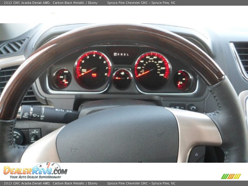 2013 GMC Acadia Denali AWD Carbon Black Metallic / Ebony Photo #31