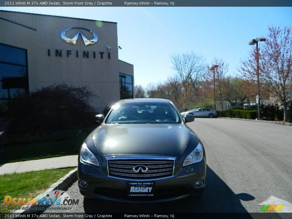 2011 Infiniti M 37x AWD Sedan Storm Front Gray / Graphite Photo #1
