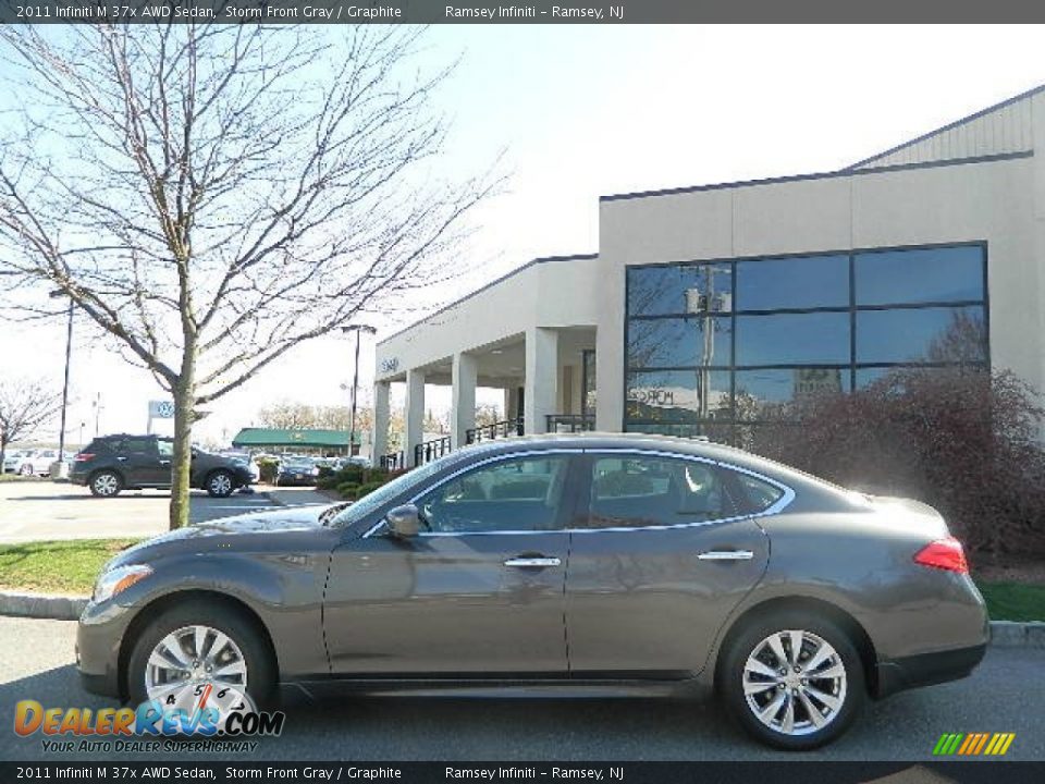 2011 Infiniti M 37x AWD Sedan Storm Front Gray / Graphite Photo #4