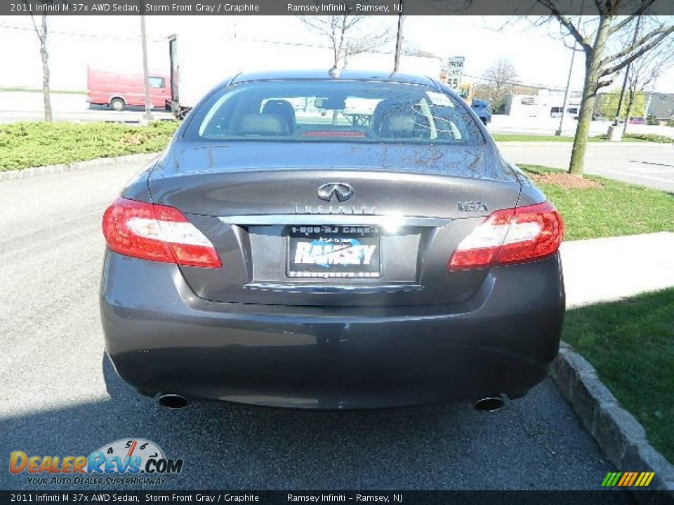 2011 Infiniti M 37x AWD Sedan Storm Front Gray / Graphite Photo #6