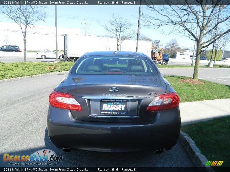 2011 Infiniti M 37x AWD Sedan Storm Front Gray / Graphite Photo #8