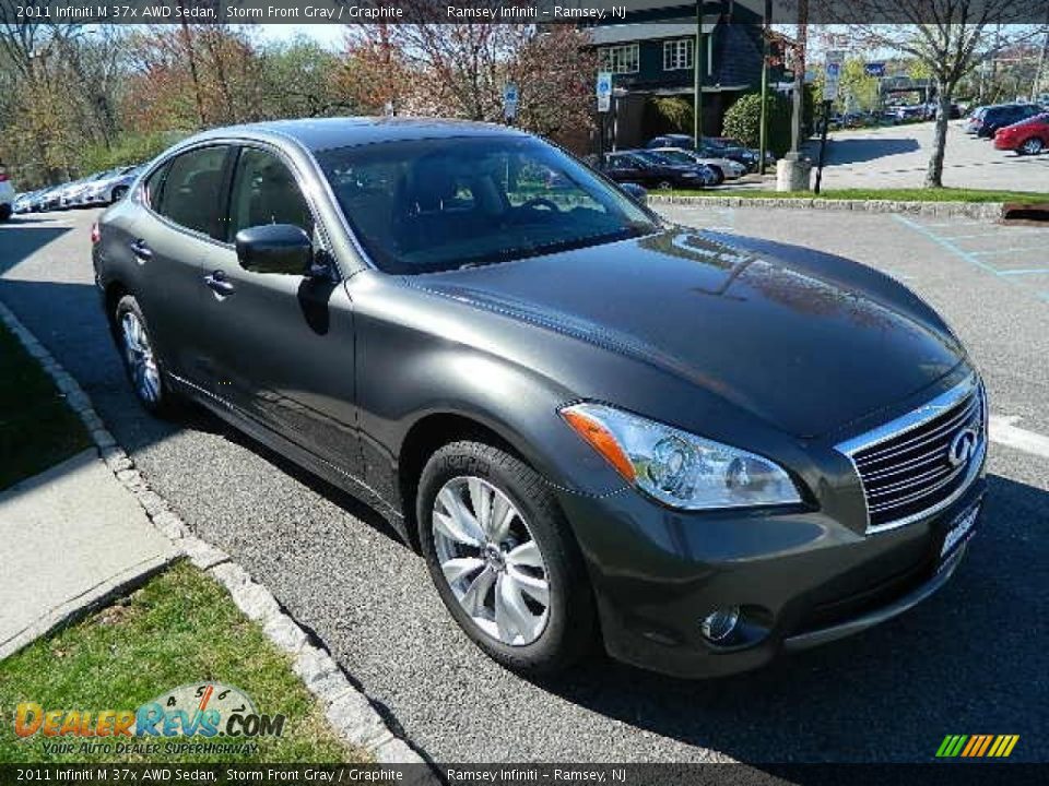 2011 Infiniti M 37x AWD Sedan Storm Front Gray / Graphite Photo #10