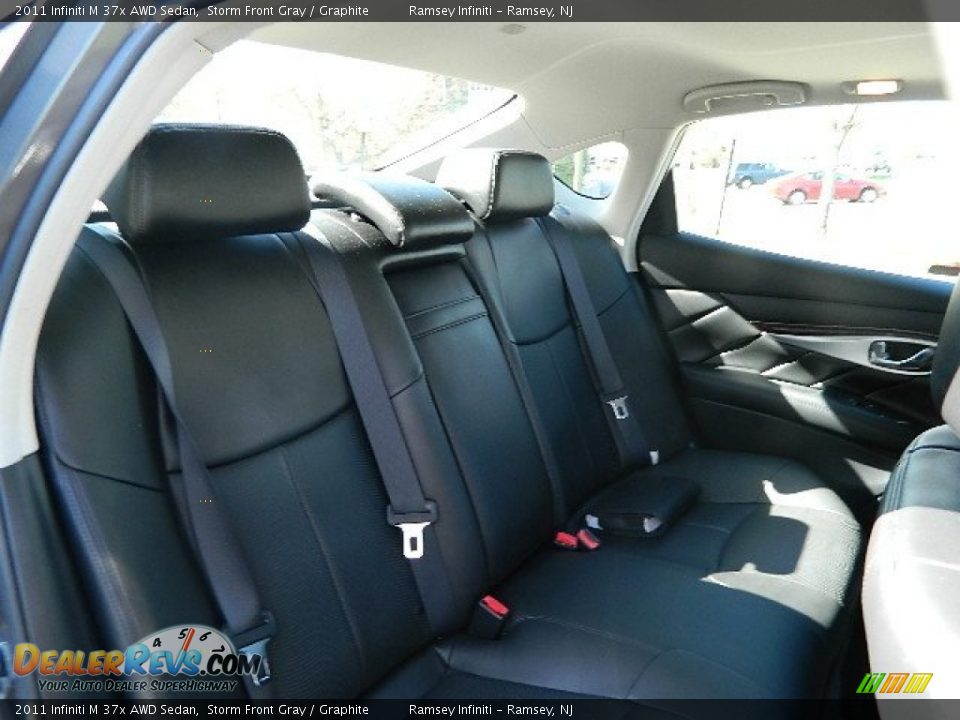 2011 Infiniti M 37x AWD Sedan Storm Front Gray / Graphite Photo #16
