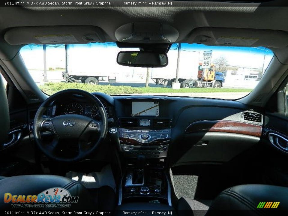 2011 Infiniti M 37x AWD Sedan Storm Front Gray / Graphite Photo #18