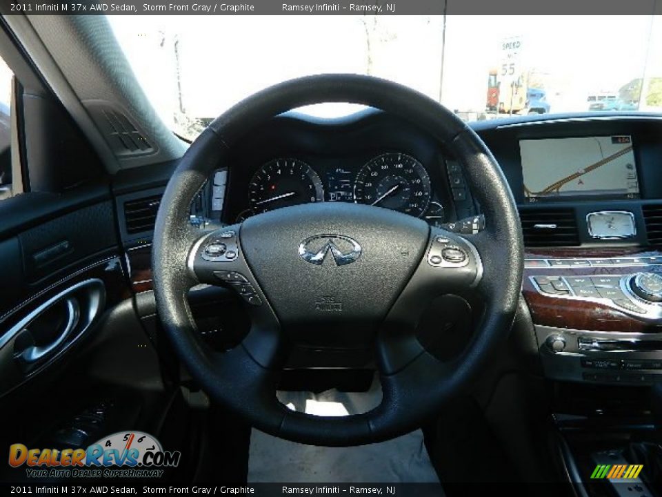 2011 Infiniti M 37x AWD Sedan Storm Front Gray / Graphite Photo #19