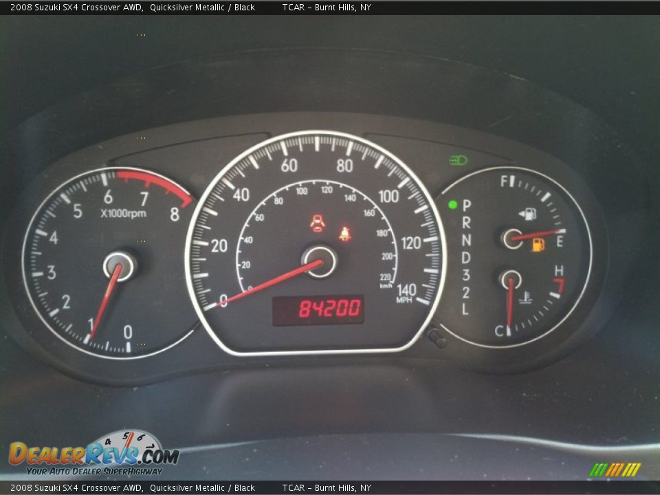 2008 Suzuki SX4 Crossover AWD Quicksilver Metallic / Black Photo #13