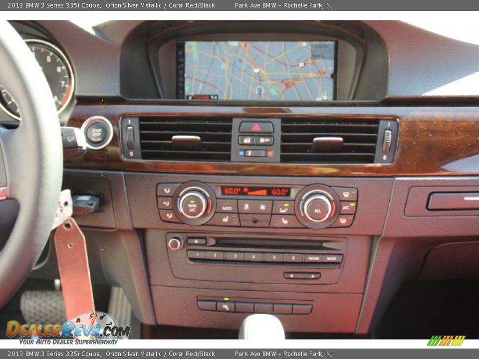 2013 BMW 3 Series 335i Coupe Orion Silver Metallic / Coral Red/Black Photo #14