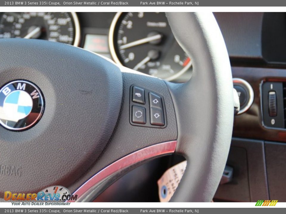 2013 BMW 3 Series 335i Coupe Orion Silver Metallic / Coral Red/Black Photo #18
