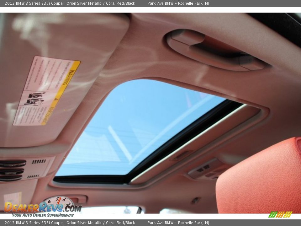 2013 BMW 3 Series 335i Coupe Orion Silver Metallic / Coral Red/Black Photo #20