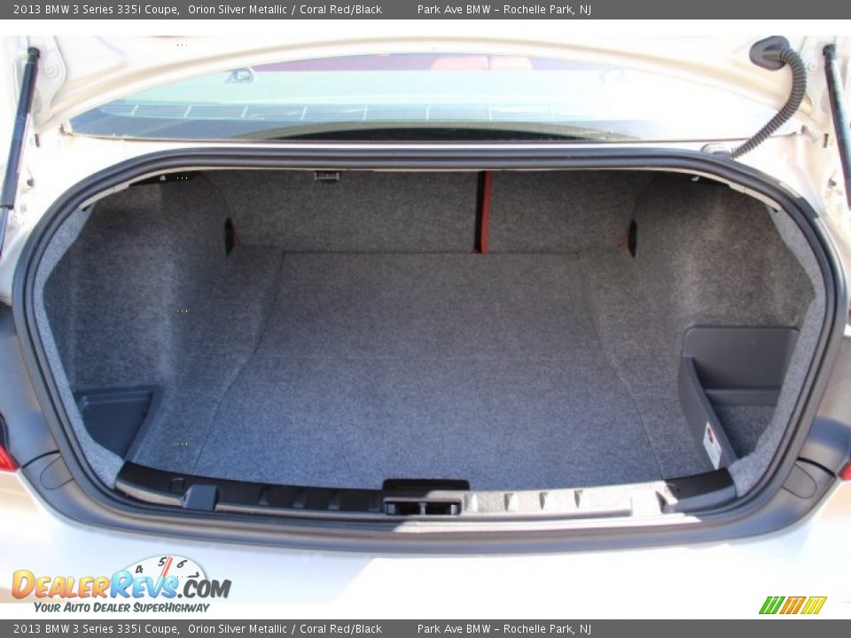 2013 BMW 3 Series 335i Coupe Orion Silver Metallic / Coral Red/Black Photo #21