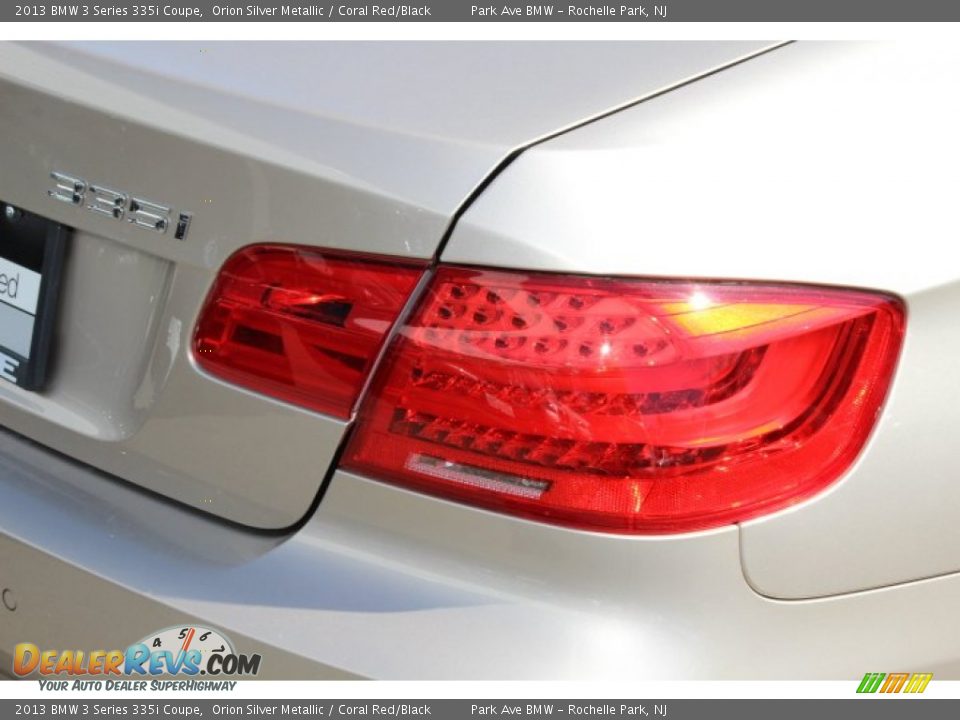 2013 BMW 3 Series 335i Coupe Orion Silver Metallic / Coral Red/Black Photo #22