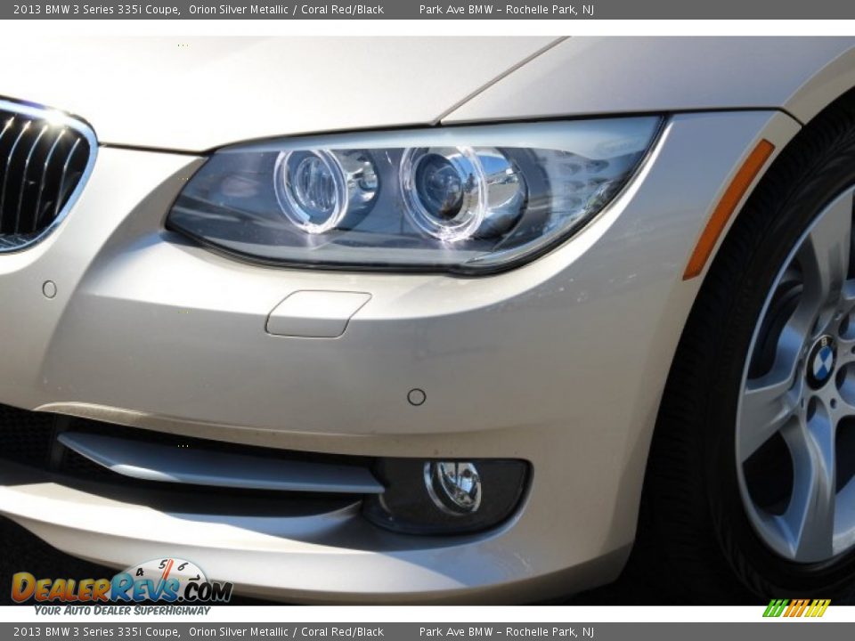 2013 BMW 3 Series 335i Coupe Orion Silver Metallic / Coral Red/Black Photo #29