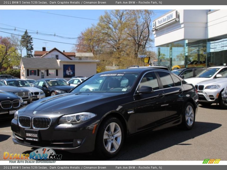 2011 BMW 5 Series 528i Sedan Dark Graphite Metallic / Cinnamon Brown Photo #1
