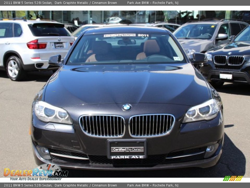 2011 BMW 5 Series 528i Sedan Dark Graphite Metallic / Cinnamon Brown Photo #2