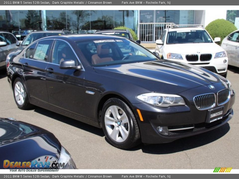 2011 BMW 5 Series 528i Sedan Dark Graphite Metallic / Cinnamon Brown Photo #3