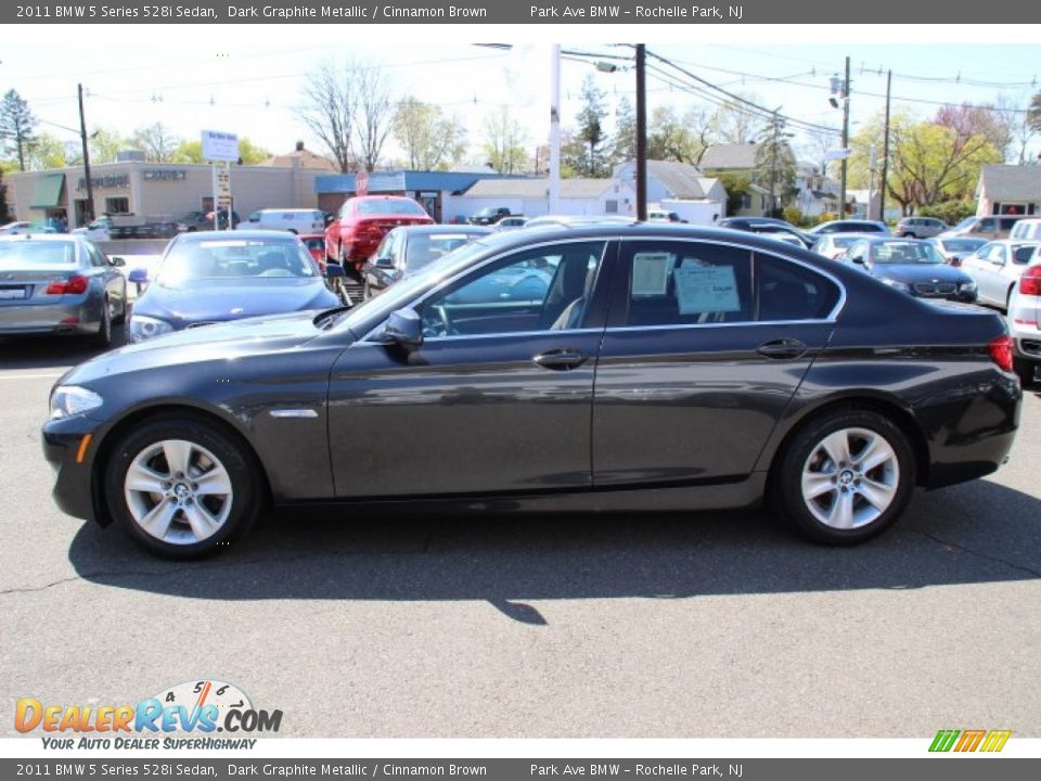 2011 BMW 5 Series 528i Sedan Dark Graphite Metallic / Cinnamon Brown Photo #8