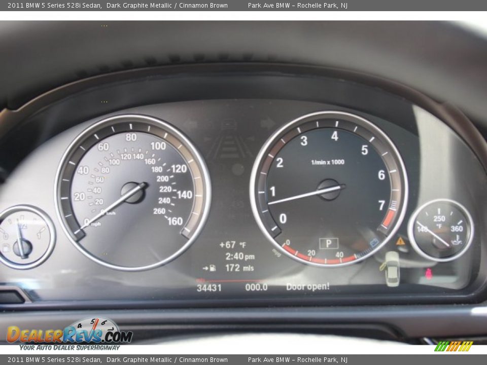 2011 BMW 5 Series 528i Sedan Dark Graphite Metallic / Cinnamon Brown Photo #19