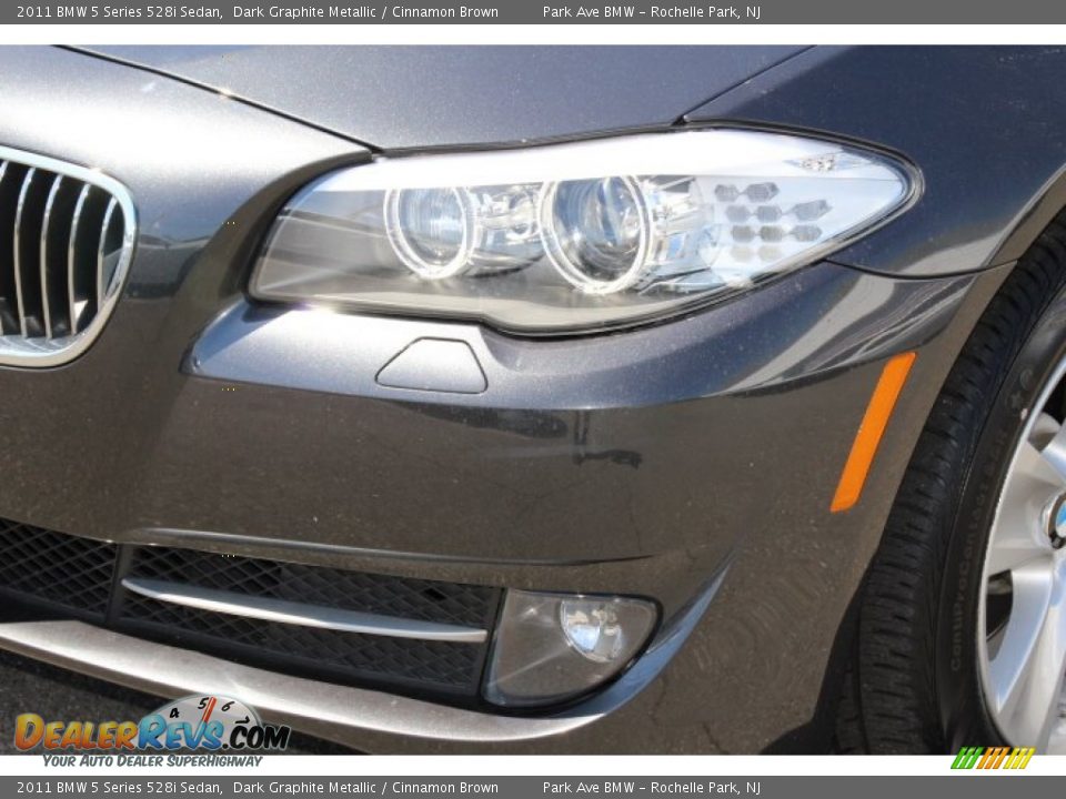 2011 BMW 5 Series 528i Sedan Dark Graphite Metallic / Cinnamon Brown Photo #30