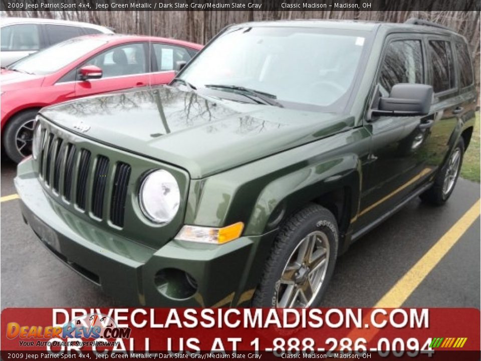 2009 Jeep Patriot Sport 4x4 Jeep Green Metallic / Dark Slate Gray/Medium Slate Gray Photo #1