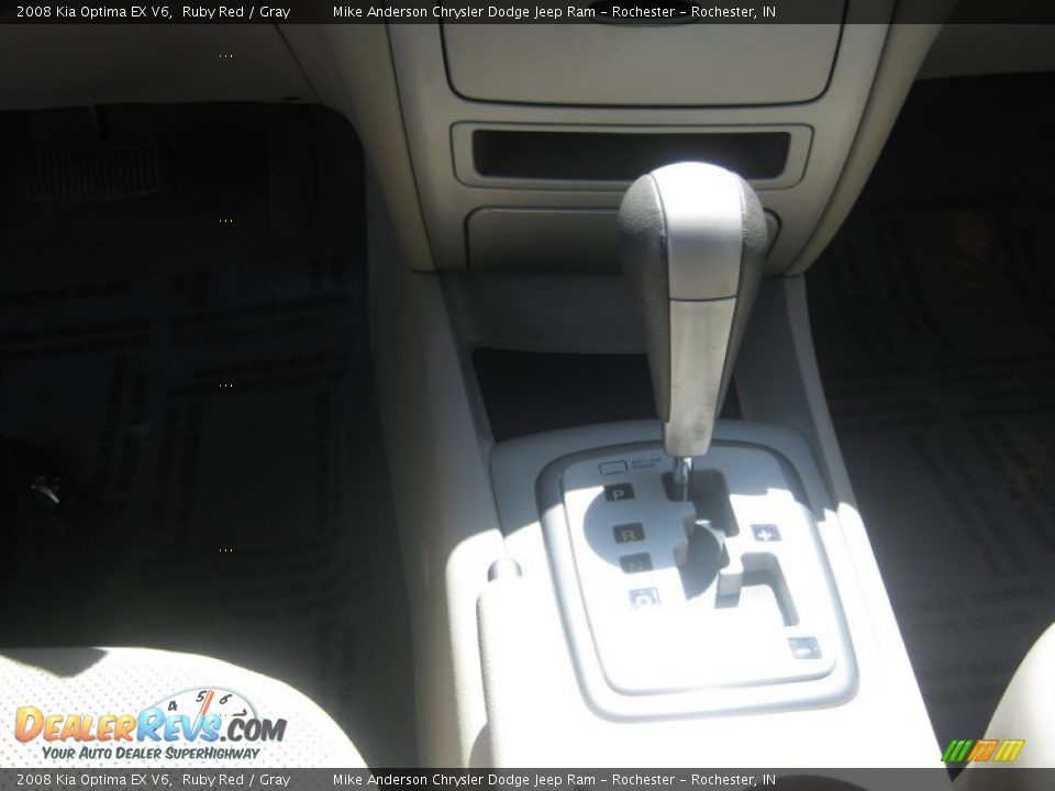 2008 Kia Optima EX V6 Ruby Red / Gray Photo #13