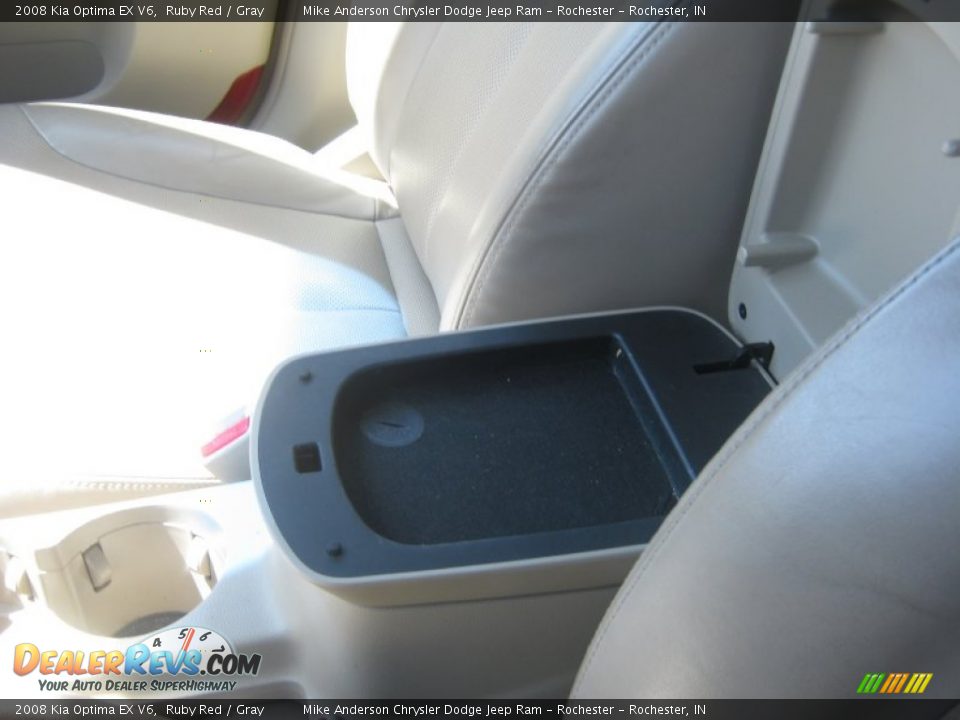 2008 Kia Optima EX V6 Ruby Red / Gray Photo #15