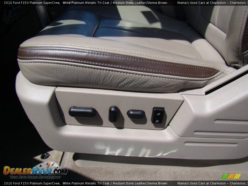 2010 Ford F150 Platinum SuperCrew White Platinum Metallic Tri Coat / Medium Stone Leather/Sienna Brown Photo #10