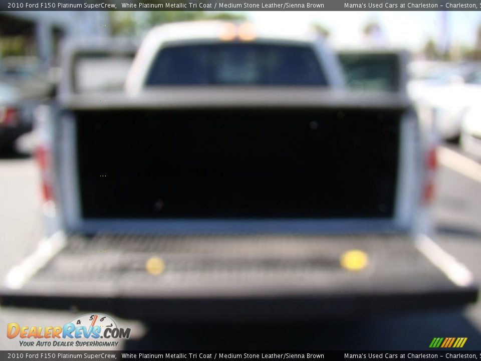 2010 Ford F150 Platinum SuperCrew White Platinum Metallic Tri Coat / Medium Stone Leather/Sienna Brown Photo #12
