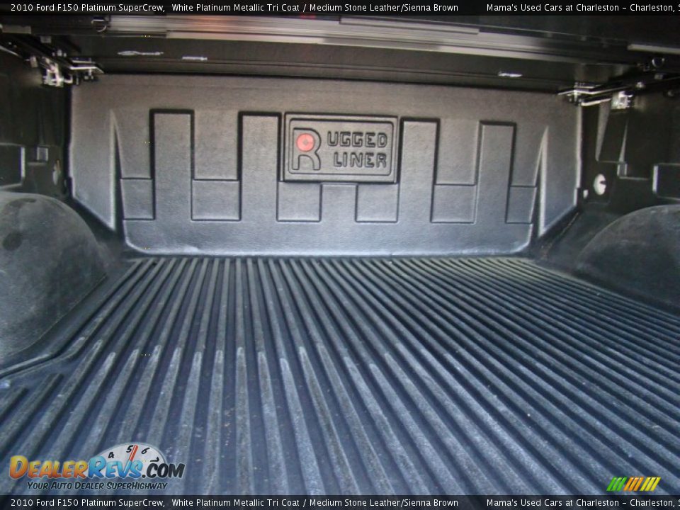 2010 Ford F150 Platinum SuperCrew White Platinum Metallic Tri Coat / Medium Stone Leather/Sienna Brown Photo #14