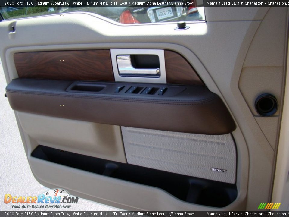 2010 Ford F150 Platinum SuperCrew White Platinum Metallic Tri Coat / Medium Stone Leather/Sienna Brown Photo #20