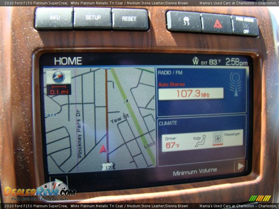 2010 Ford F150 Platinum SuperCrew White Platinum Metallic Tri Coat / Medium Stone Leather/Sienna Brown Photo #22