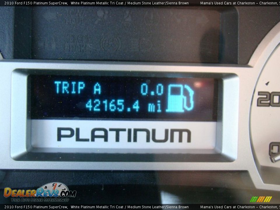 2010 Ford F150 Platinum SuperCrew White Platinum Metallic Tri Coat / Medium Stone Leather/Sienna Brown Photo #29