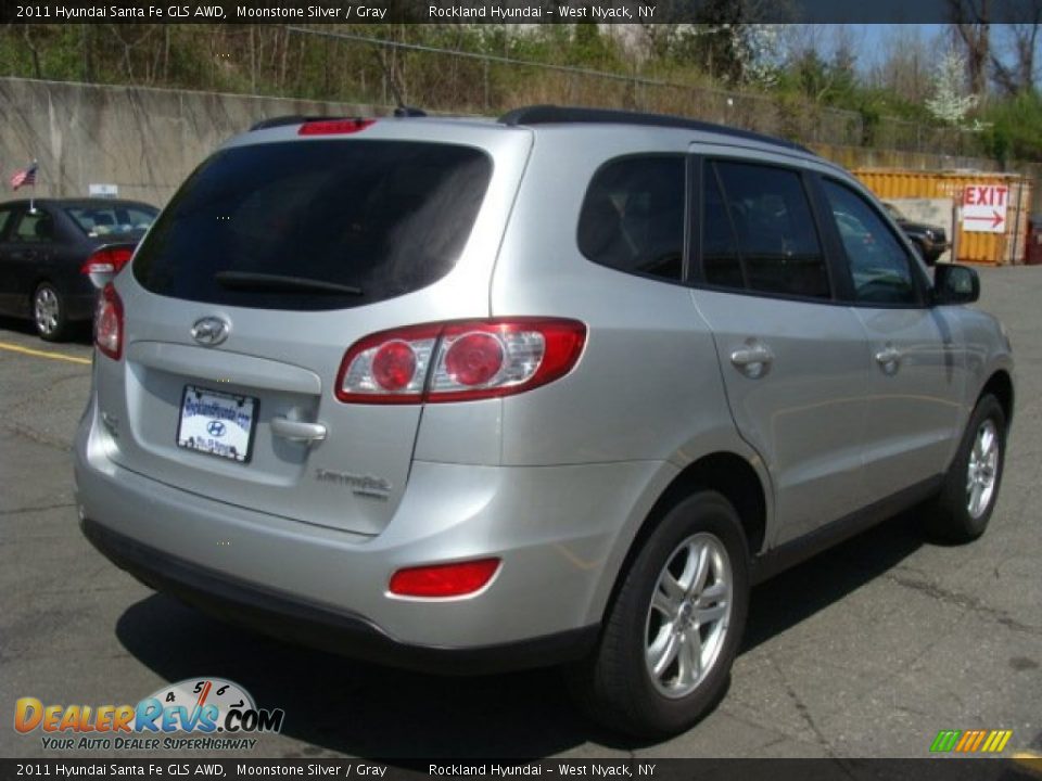 2011 Hyundai Santa Fe GLS AWD Moonstone Silver / Gray Photo #4