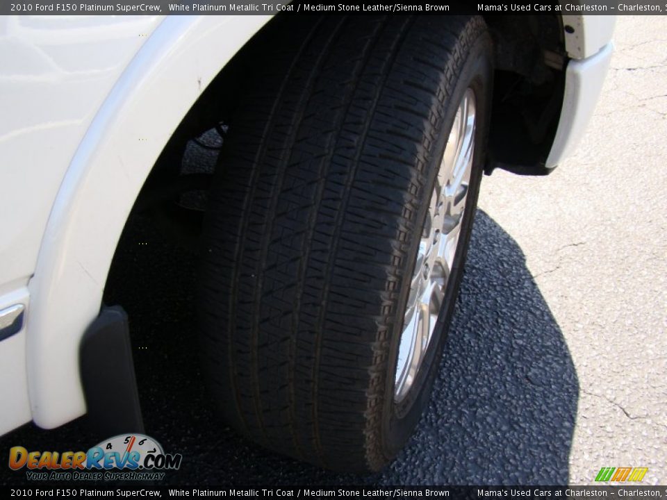 2010 Ford F150 Platinum SuperCrew White Platinum Metallic Tri Coat / Medium Stone Leather/Sienna Brown Photo #32