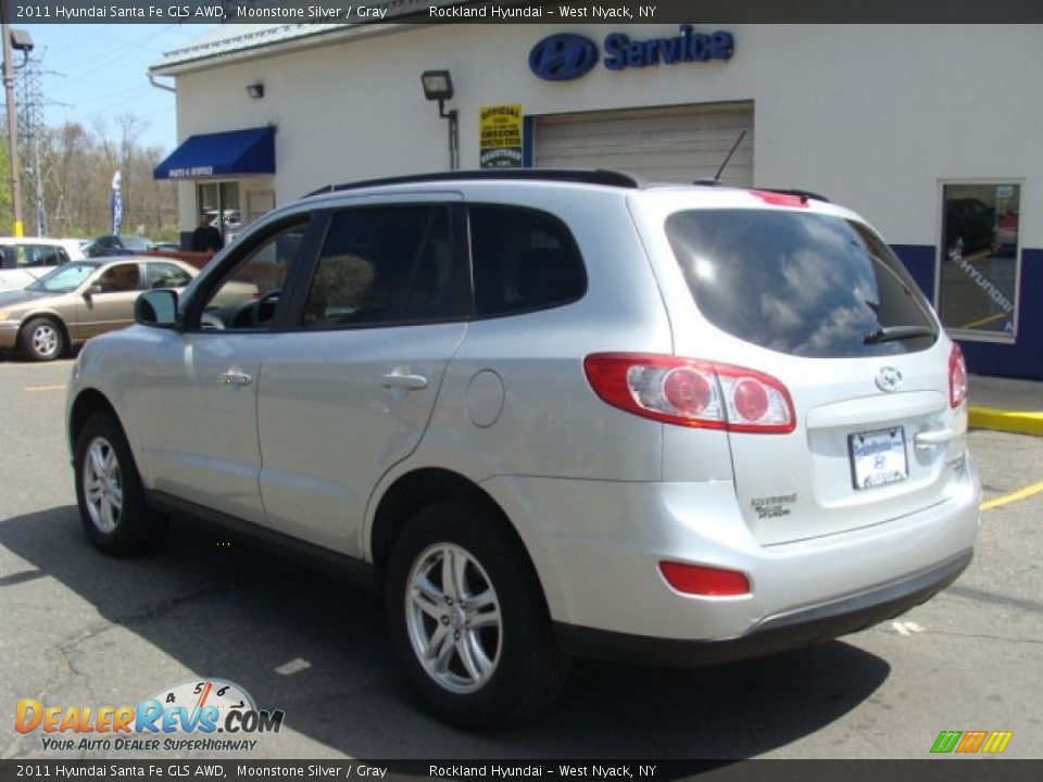 2011 Hyundai Santa Fe GLS AWD Moonstone Silver / Gray Photo #6