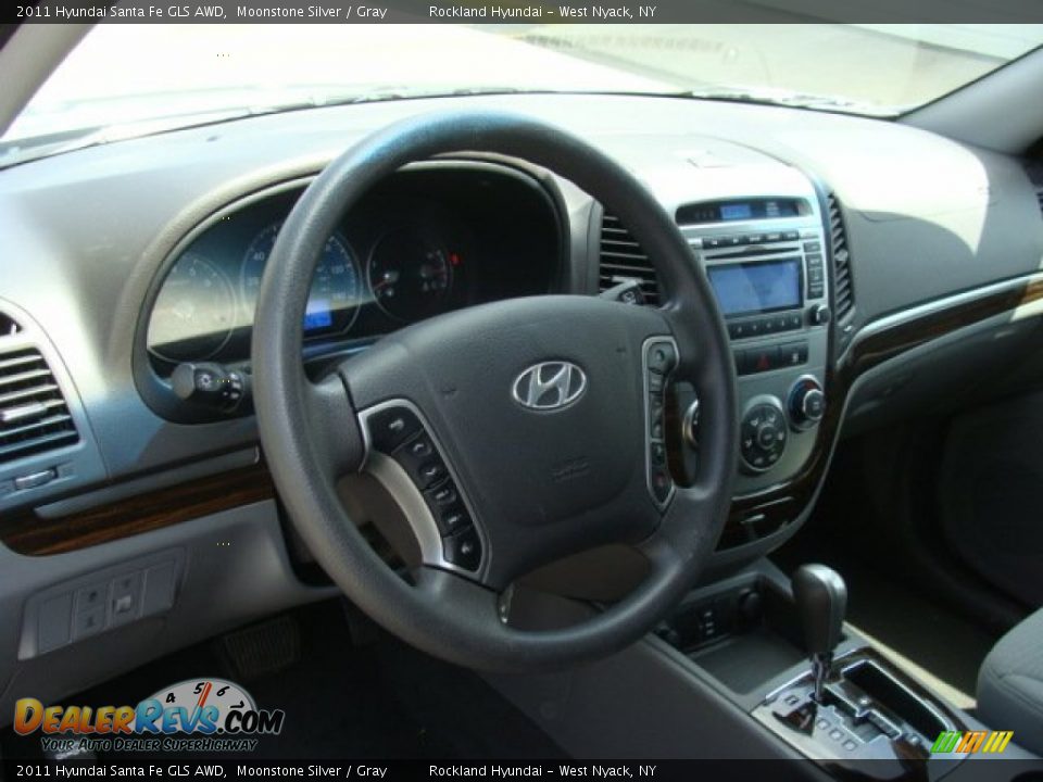 2011 Hyundai Santa Fe GLS AWD Moonstone Silver / Gray Photo #9